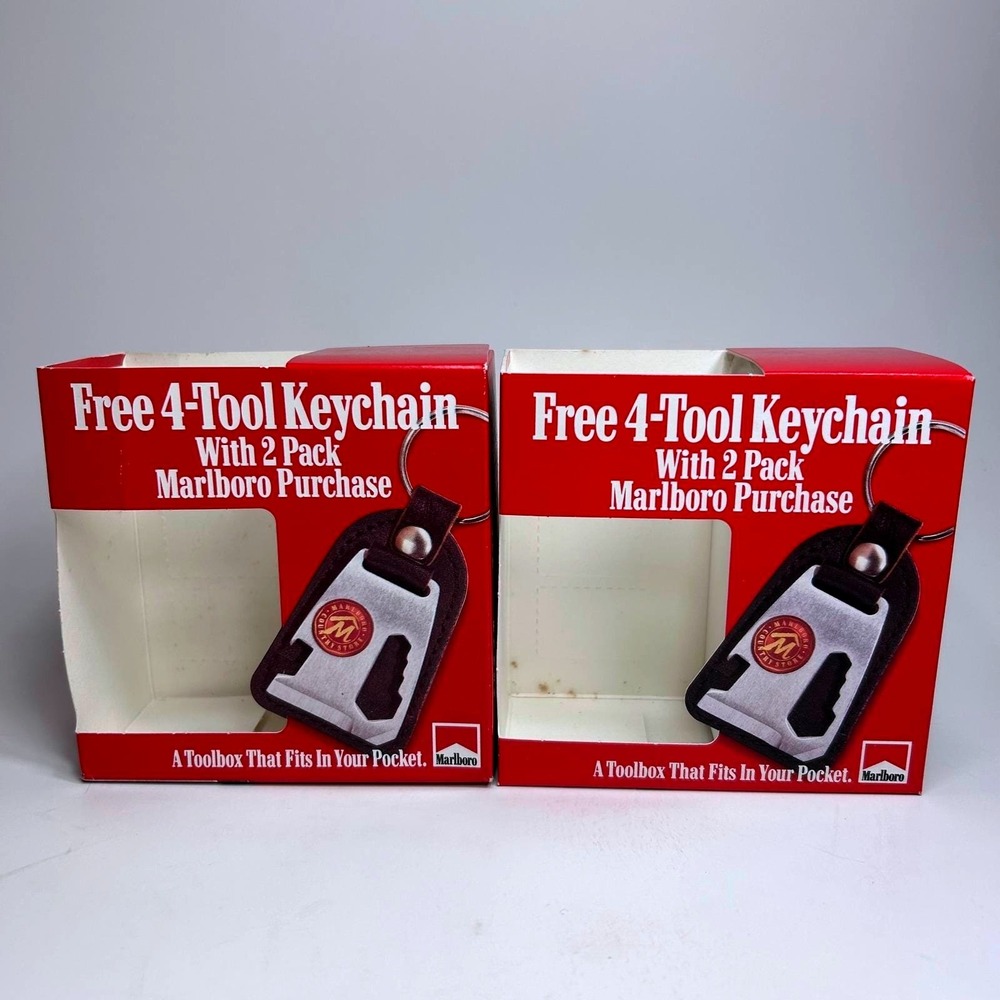 Vintage Marlboro 4-Tool Keychain New in Box 1994 Lot 2 Wrench Opener Multi-Tool